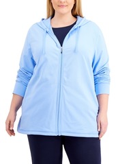 Karen Scott Plus Size Zippered Hoodie, Created for Macy's