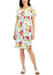 Karen Scott Reverie Floral-Print Dress, Created for Macy's