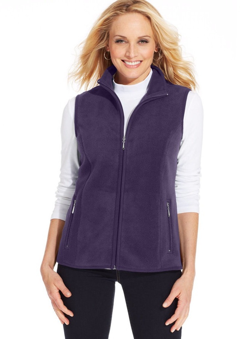 Karen Scott Karen Scott Sleeveless Fleece Vest | Tops