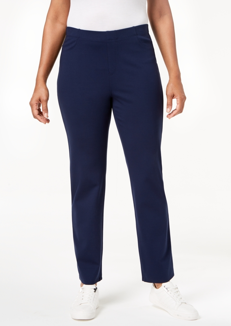 Karen Scott Sport Pull-On Comfort Pants, Created for Macy's - Intrepid Blue