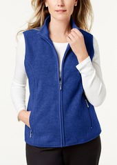 Karen Scott Zeroproof Fleece Vest, Created for Macy's - Ultra Blue