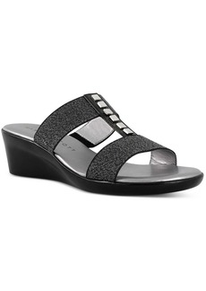 Karen Scott Shirmaa Womens Comfort Insole Manmade Slide Sandals