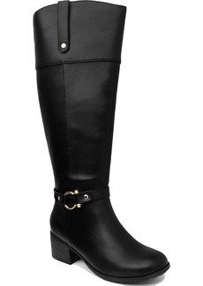 Karen Scott Vickyy Womens Faux Leather Embossed Knee-High Boots