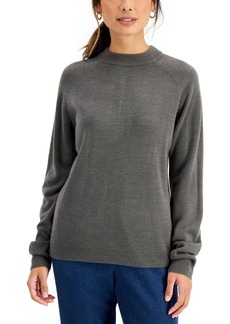 Karen Scott Womens Mock Neck Comfy Pullover Sweater