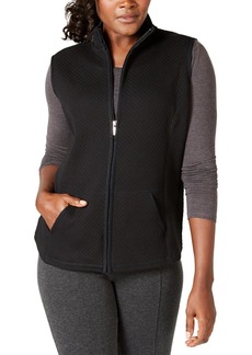 Karen Scott Womens Qilted Zip-Up Outerwear Vest