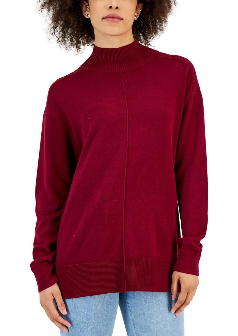 Karen Scott Womens w Cotton Mock Turtleneck Sweater