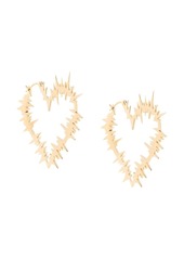Karen Walker Electric Heart hoop earrings