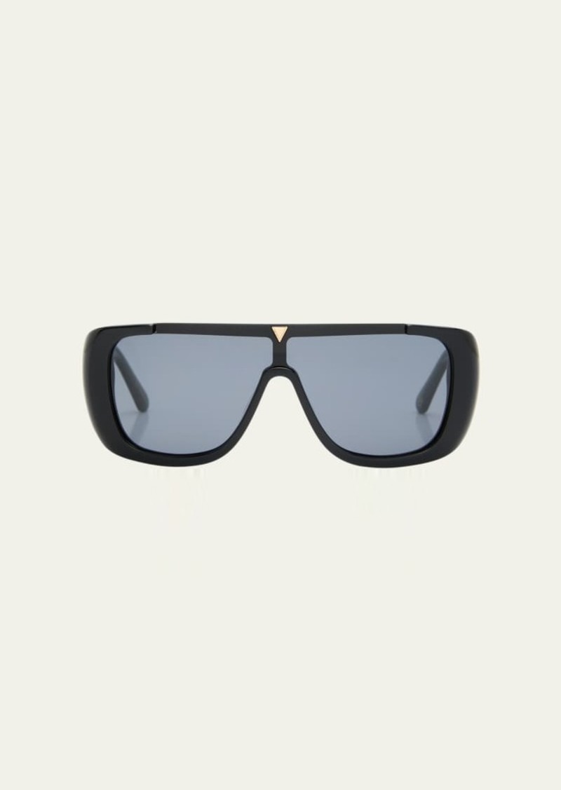 Karen Walker Logo Acetate Shield Sunglasses