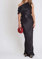 Karina Grimaldi Angelique Midi Dress In Black