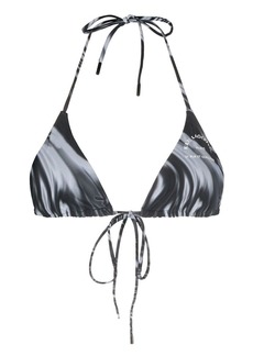 Karl Lagerfeld Rue St-Guillaume wraparound bikini top