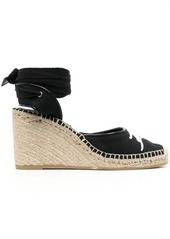 Karl Lagerfeld 85mm logo-embroidered espadrilles