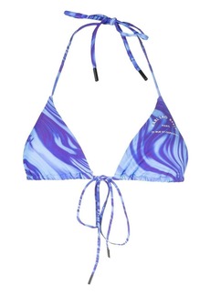 Karl Lagerfeld abstract-print string bikini top