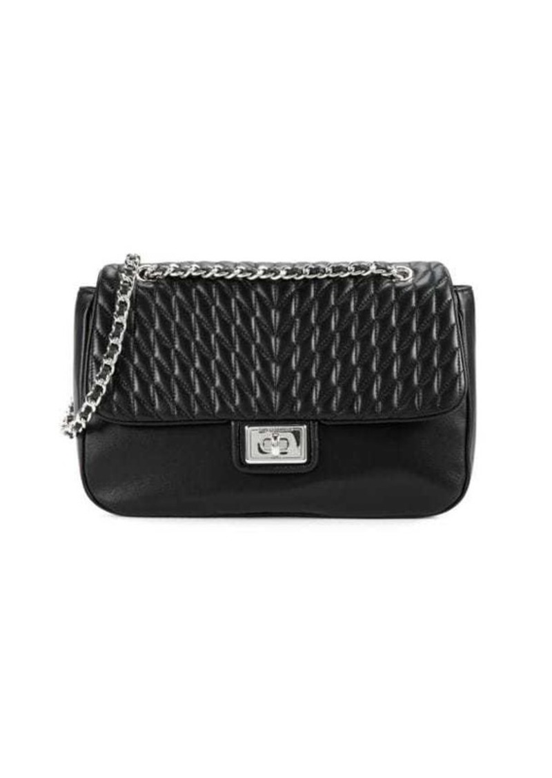 Karl Lagerfeld Agyness Leather Shoulder Bag