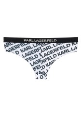 Karl Lagerfeld logo-print bikini bottoms