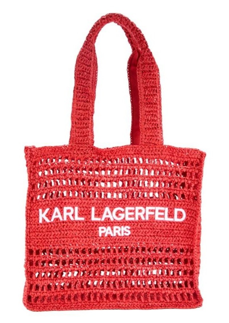 Karl Lagerfeld Antibes Woven Paper Tote