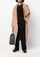 Karl Lagerfeld belted-waist reversible wool coat