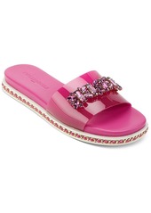 Karl Lagerfeld Bijou Womens Flats Embellished Flip-Flops