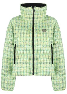 Karl Lagerfeld bouclé zip-up puffer jacket