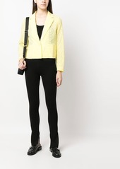 Karl Lagerfeld broderie-anglaise cropped cotton blazer