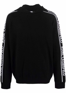 Karl Lagerfeld cashmere logo-trim hoodie