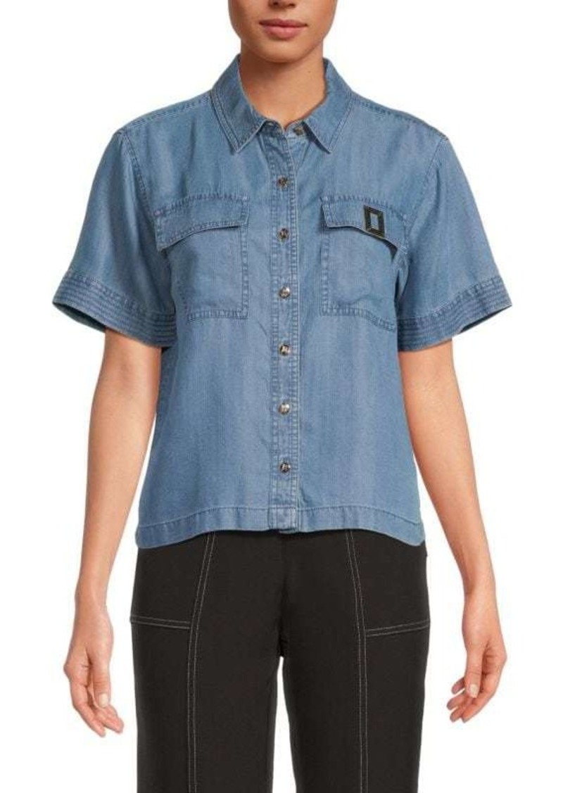 Karl Lagerfeld Chambray Button Shirt