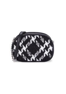 Karl Lagerfeld Charlotte Plaid Oval Crossbody Bag