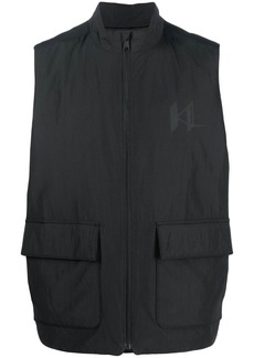 Karl Lagerfeld chest logo-print detail gilet