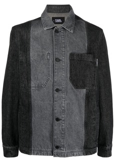 Karl Lagerfeld colour-block denim shirt jacket