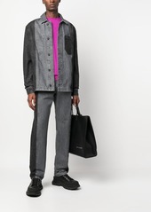Karl Lagerfeld colour-block denim shirt jacket