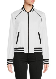 Karl Lagerfeld Contrast Stripe Bomber Jacket
