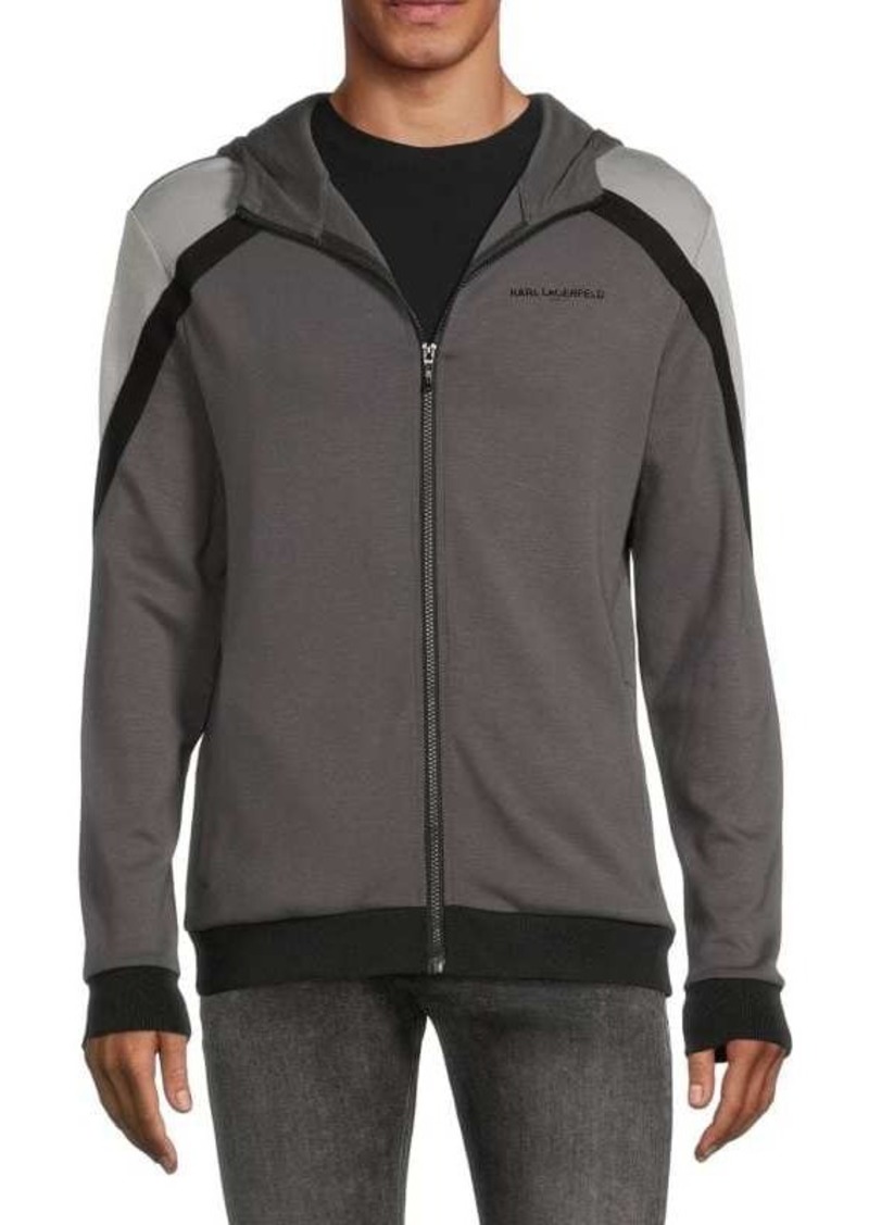 Karl Lagerfeld Coolorblock Hooded Track Jacket