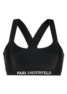 Karl Lagerfeld cross-strap bikini top