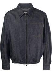 Karl Lagerfeld denim zip bomber jacket