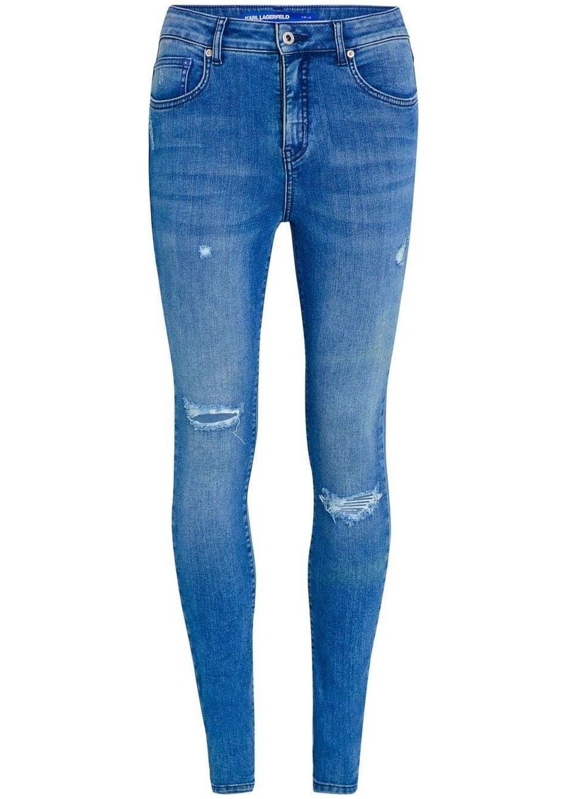 Karl Lagerfeld distressed-effect skinny jeans