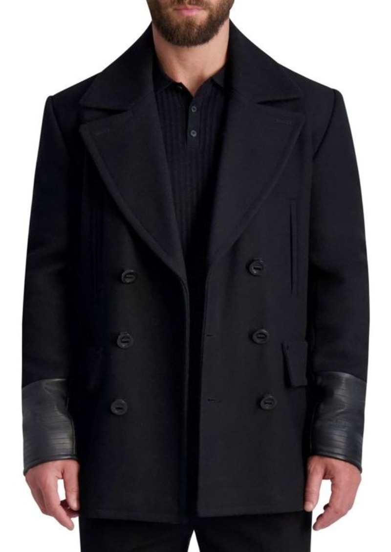 Karl Lagerfeld Double Breasted Wool Blend Sportcoat