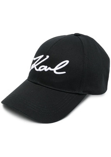 Karl Lagerfeld Signature organic-cotton baseball cap