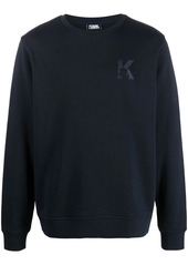 Karl Lagerfeld embroidered-logo crew neck sweatshirt