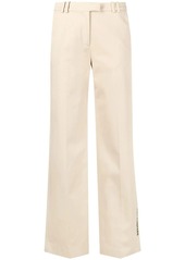 Karl Lagerfeld embroidered-logo wide-leg trousers