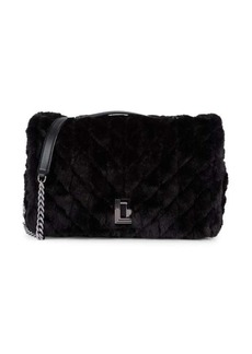 Karl Lagerfeld Extra Large Lafayette Faux Fur Crossbody Bag