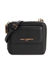 Karl Lagerfeld Faux Leather Zip Around Wallet