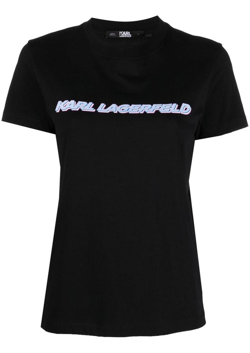 Karl Lagerfeld Future-print organic cotton T-shirt