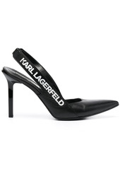Karl Lagerfeld Gala logo-print high-heel pumps