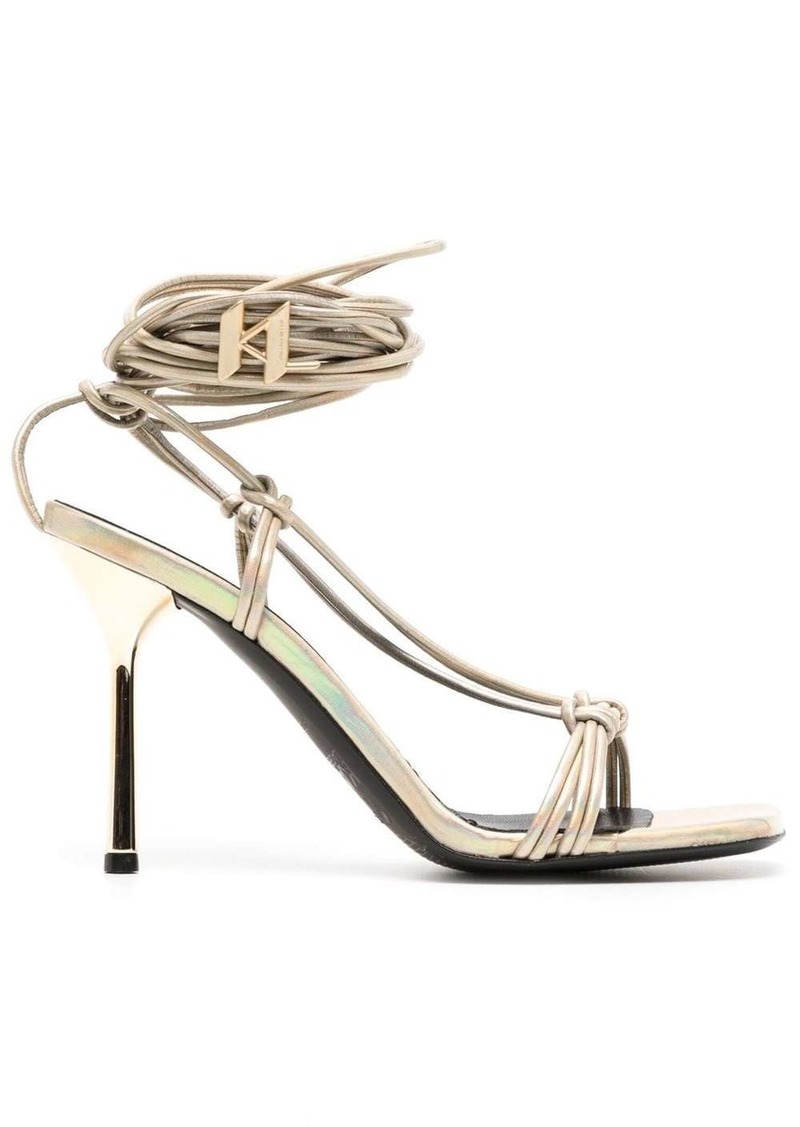 Karl Lagerfeld Gala shimmer lace-up sandals
