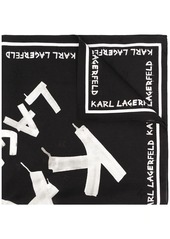 Karl Lagerfeld graffiti print scarf