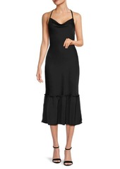 Karl Lagerfeld Halterneck Tiered Midi Dress