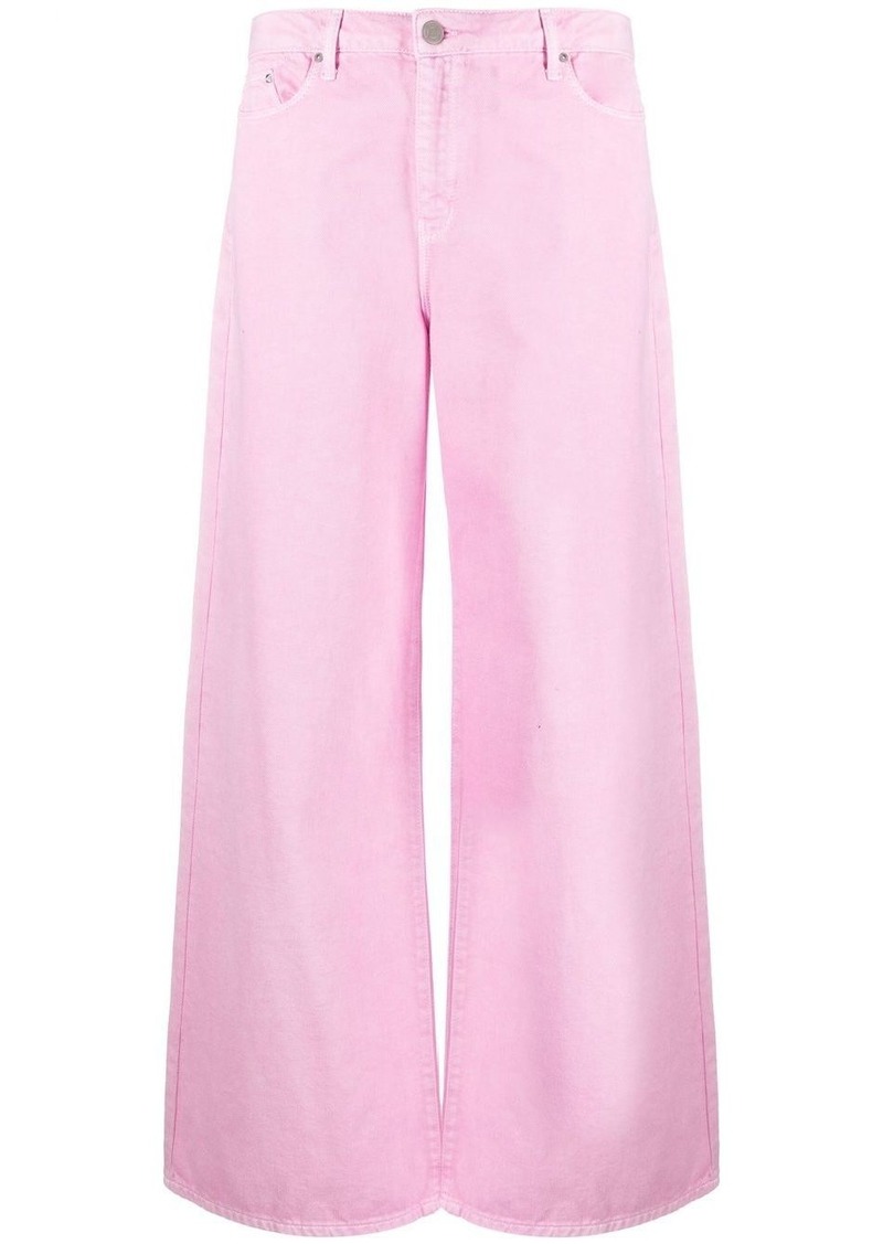 Karl Lagerfeld high-waisted wide-leg jeans