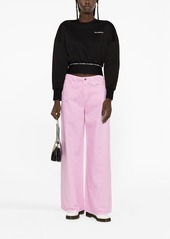 Karl Lagerfeld high-waisted wide-leg jeans