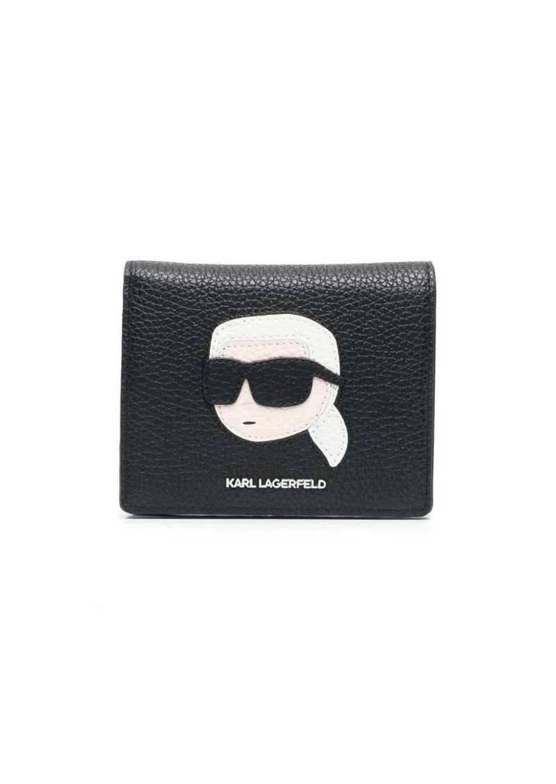 Karl Lagerfeld Ikonic Karl-motif leather wallet