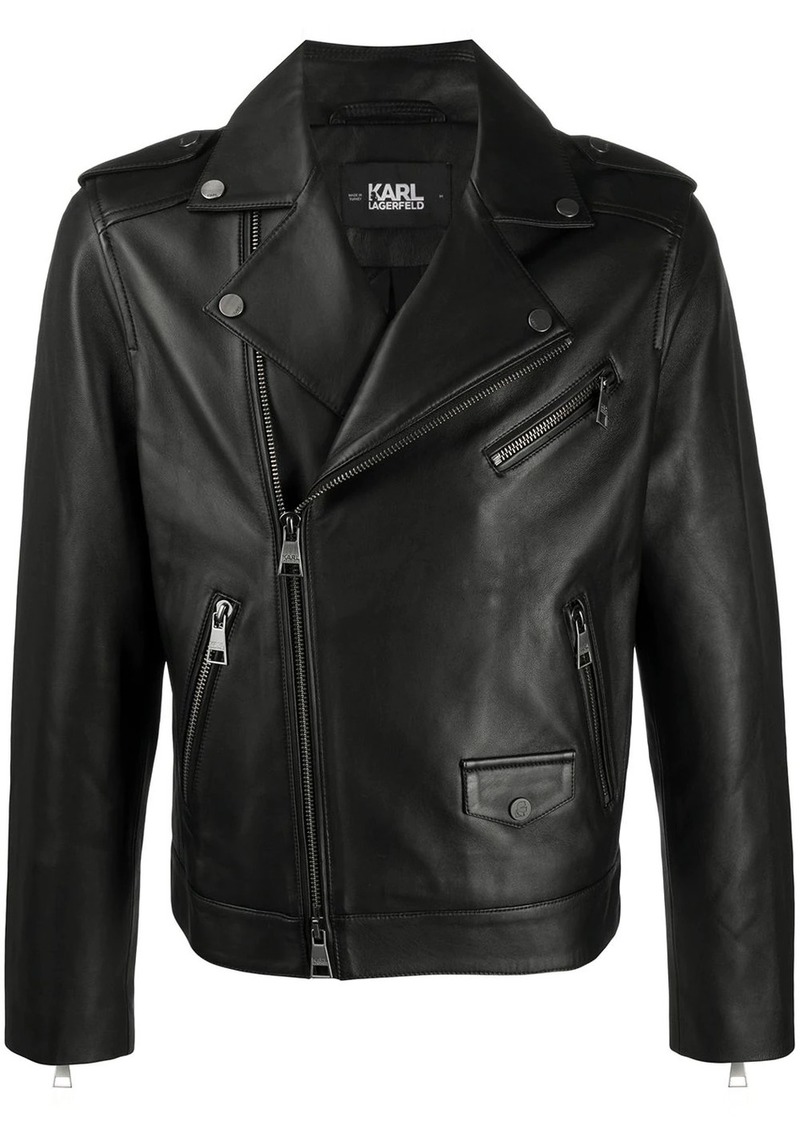 Karl Lagerfeld Ikonic leather biker jacket