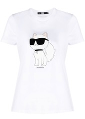 Karl Lagerfeld Ikonik Choupette organic-cotton T-shirt